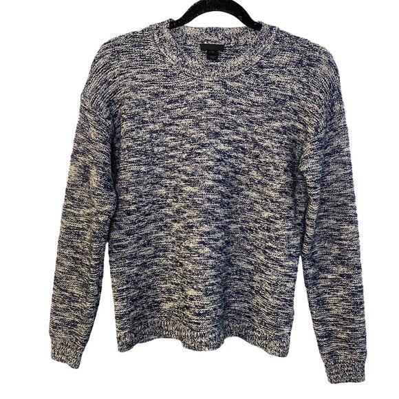 J. CREW Women Blue Marbled Pullover Sweater Small - Picture 2 of 9